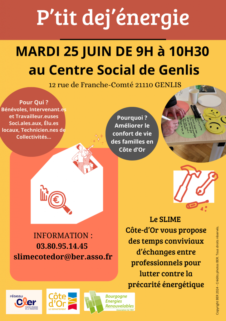 Affiche P'tit Dej' Energie Slime - Genlis 25.06